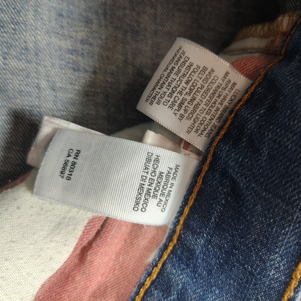 Lucky Brand 221 Original Straight Men 31x30 Blue Faded Denim Cotton Jeans - Picture 7 of 15